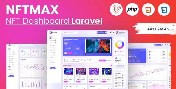 دانلود قالب لاراول مدیریت مدرن و چند منظوره Nftmax