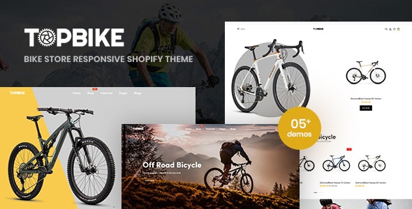 دانلود قالب فروشگاهی دوچرخه شاپیفای TopBike