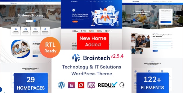 دانلود قالب فناوری اطلاعات و تکنولوژی وردپرس Braintech