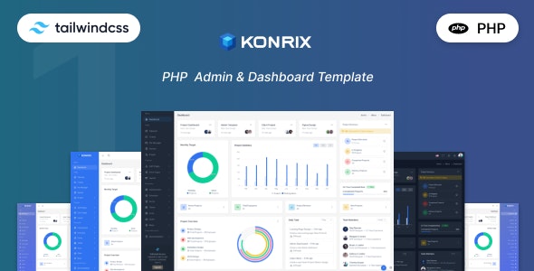 دانلود قالب مدیریت و داشبورد Konrix