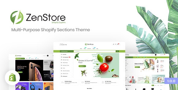 دانلود قالب فروشگاهی چند منظوره شاپیفای ZenStore