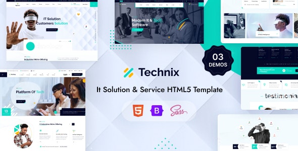 دانلود قالب فناوری اطلاعات و تکنولوژی Technix