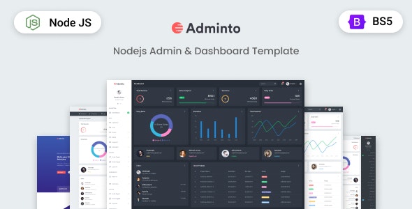 دانلود قالب NodeJS مدیریت چند منظوره Adminto