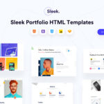 دانلود قالب HTML نمونه کار خلاقانه Sleek