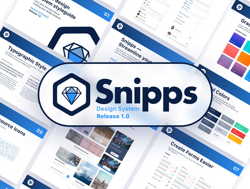 دانلود رابط کاربری Snipps Design System