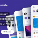 دانلود رابط کاربری Socially - Social Media App UI Kit