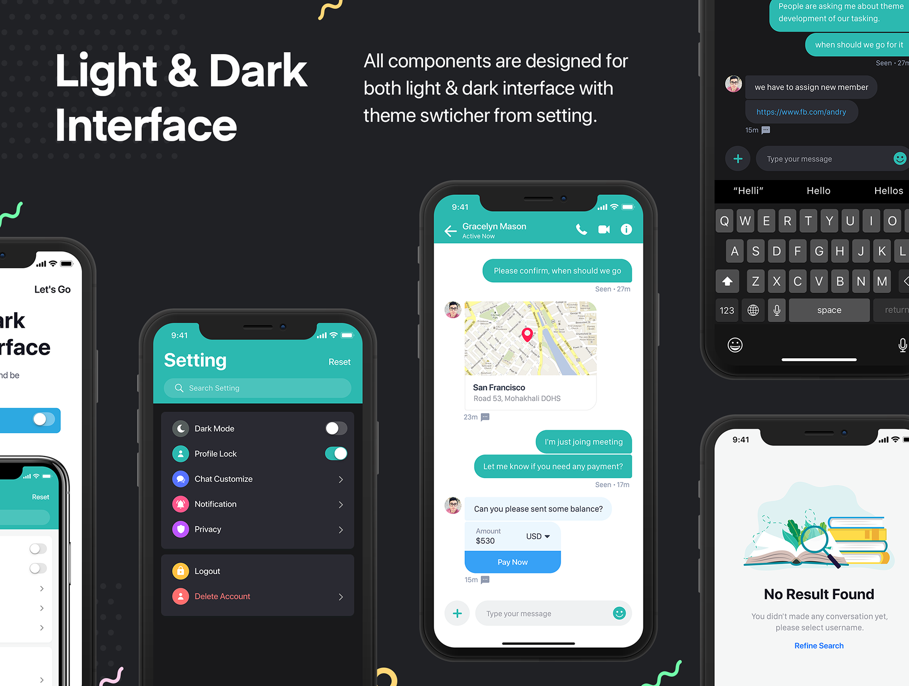 دانلود رابط کاربری Sophie Messaging app ui kit