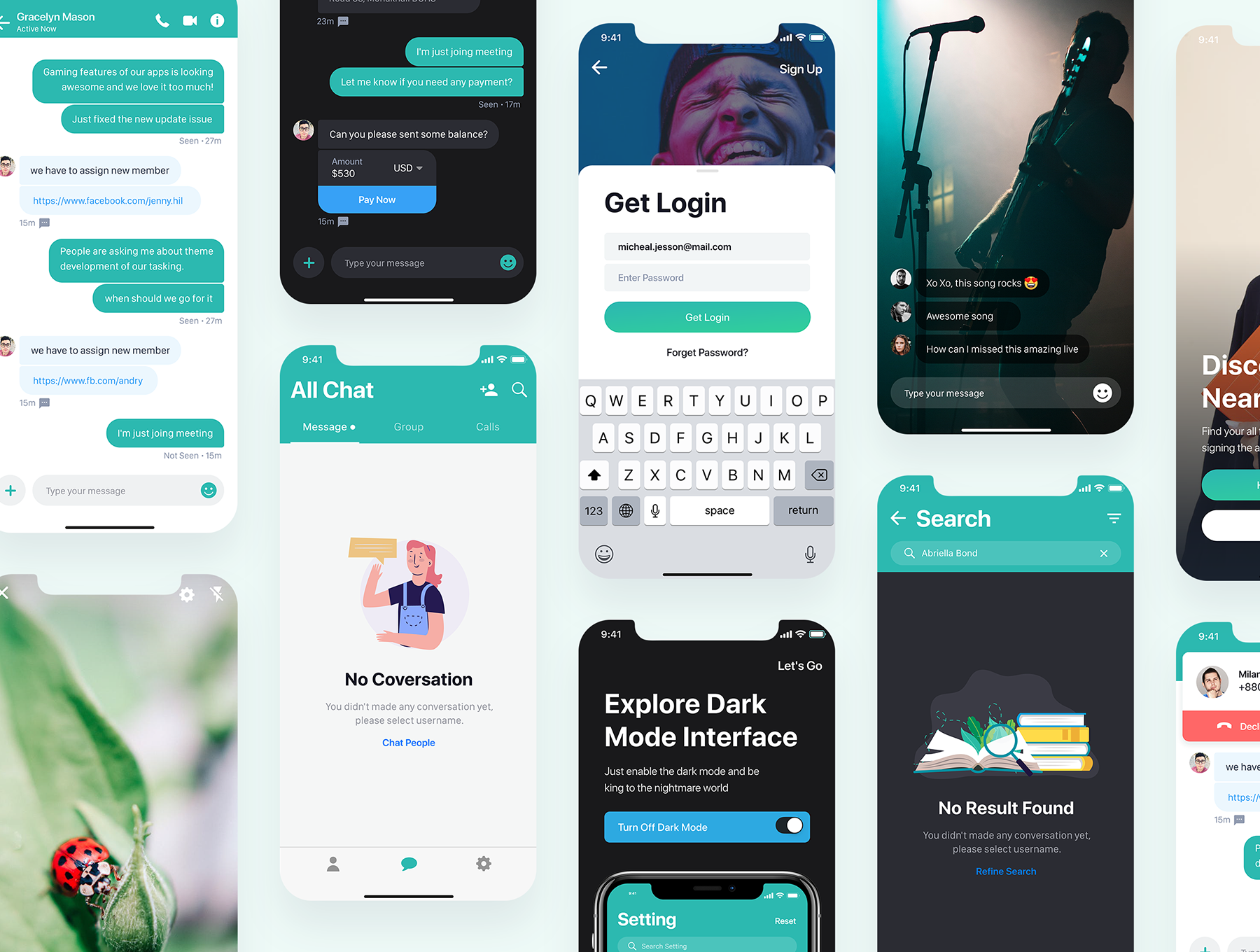 دانلود رابط کاربری Sophie Messaging app ui kit
