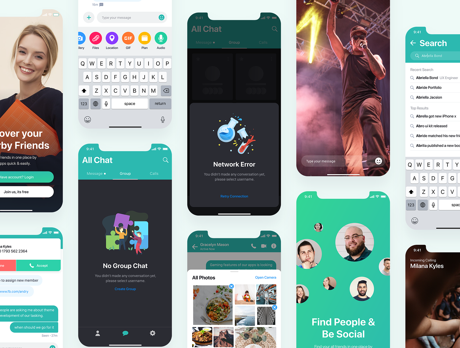 دانلود رابط کاربری Sophie Messaging app ui kit