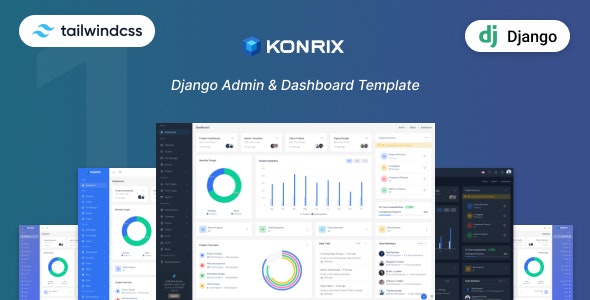 دانلود قالب Django مدیریتی Konrix