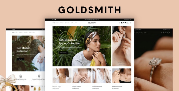 دانلود قالب فروشگاه طلا و جواهر راست چین وردپرس GoldSmith