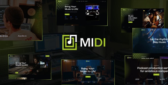 دانلود قالب موسیقی وردپرس Midi