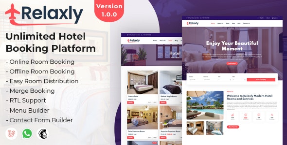 دانلود اسکریپت پلتفرم رزرواسیون و مدیریت هتل Relaxly