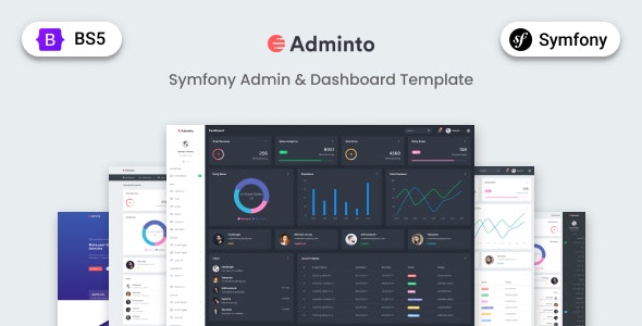 دانلود قالب Symfony مدیریت و داشبورد Adminto