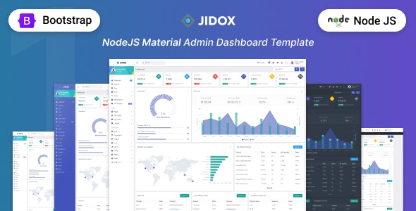 دانلود قالب مدیریت NodeJS حرفه ای Jidox