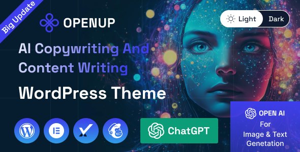دانلود قالب هوش مصنوعی وردپرس Openup