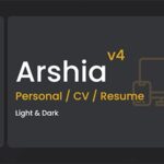 دانلود قالب نمونه کار و رزومه Arshia