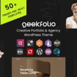 دانلود قالب نمونه کار شرکتی و خلاقانه وردپرس Geekfolio