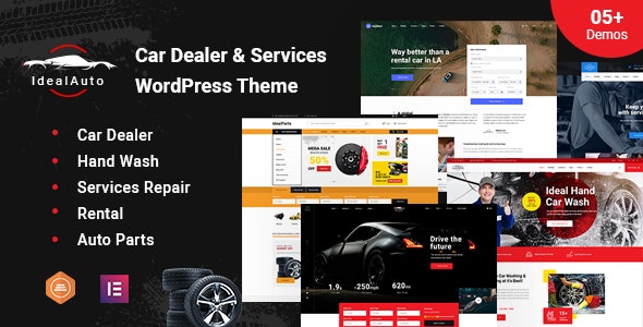 دانلود قالب نمایندگی و خدمات خودرو وردپرس IdealAuto
