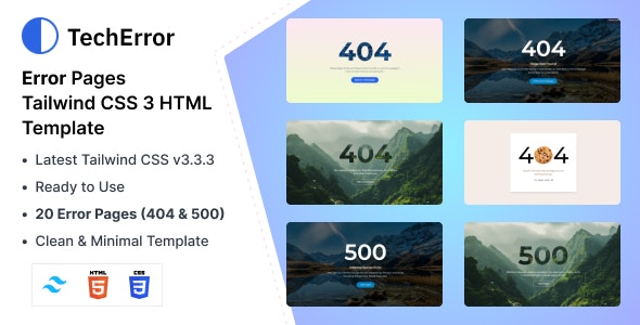 دانلود قالب HTML صفحات ارور TechError