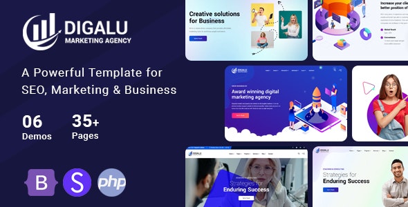 دانلود قالب HTML بازاریابی و دیجیتال مارکتینگ Digalu