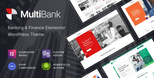 دانلود قالب مشاوره و خدمات مالی وردپرس Multibank