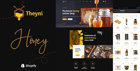 دانلود قالب فروشگاهی عسل و محصولات طبیعی Theyni