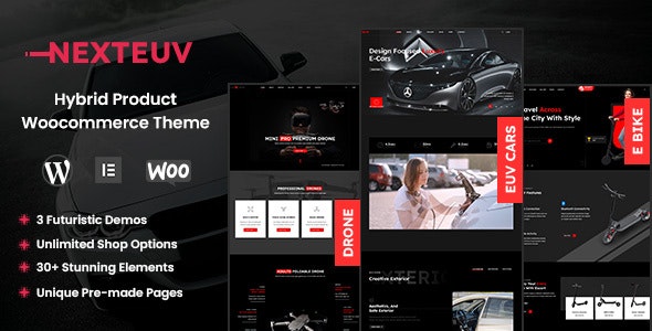دانلود قالب خدمات خودرو برقی وردپرس NextEuv