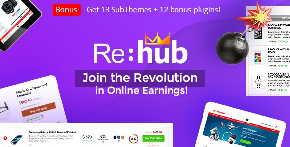 دانلود قالب وردپرس REHub - پوسته مجله خبری و فروشگاهی وردپرس