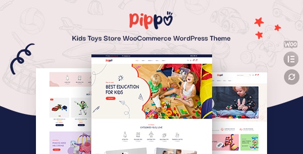 دانلود قالب فروشگاه اسباب بازی وردپرس Pippo