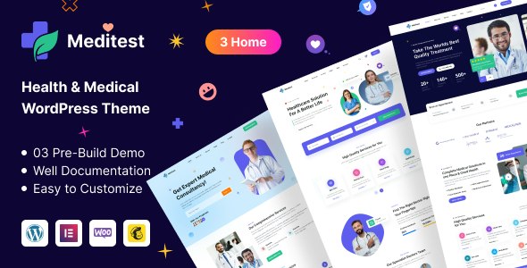 دانلود قالب پزشکی و درمانی وردپرس Meditest
