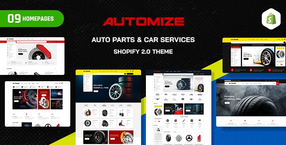 دانلود قالب فروشگاه قطعات و لوازم خودرو شاپیفای Automize