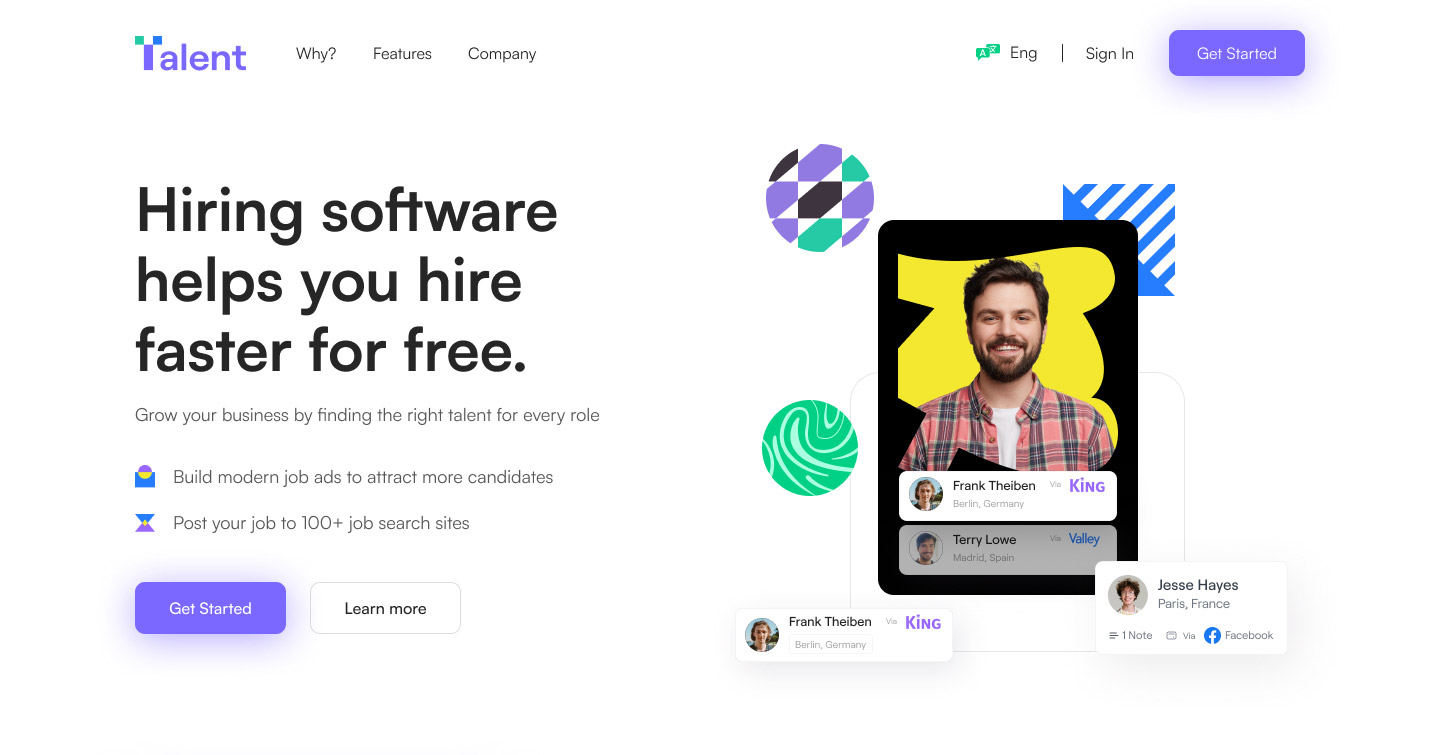 دانلود رابط کاربری وب سایت Premium Recruiting