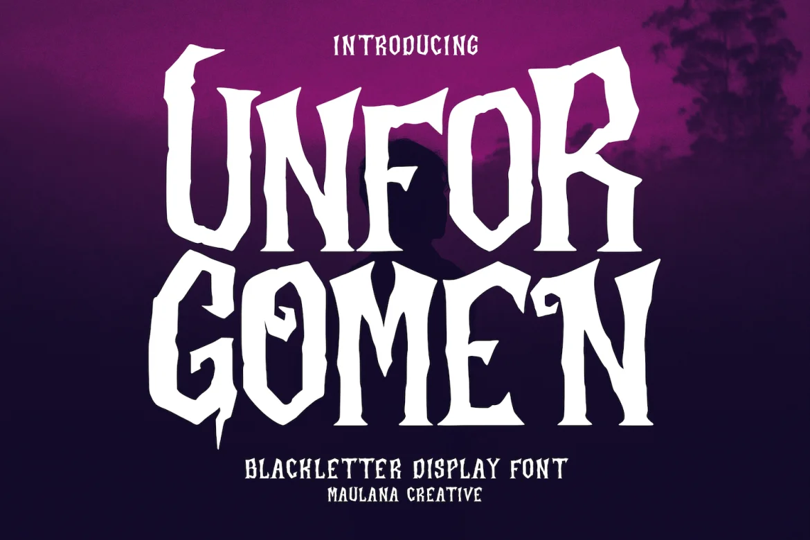 دانلود فونت Unforgomen Blackletter Display Font