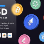 دانلود مجموعه آیکون های Cryptocurrency 3D Icons Set