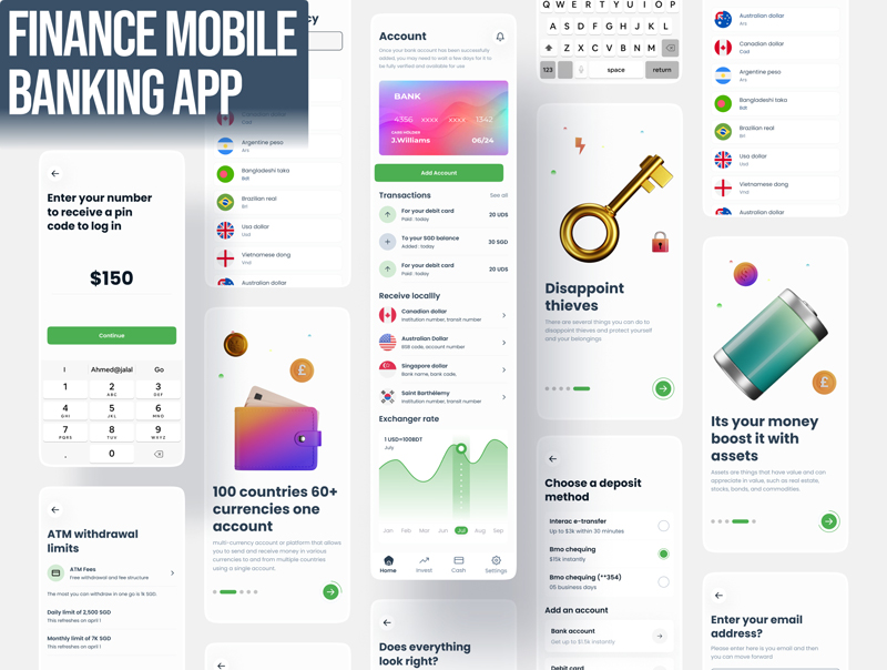 دانلود رابط کاربری Finance Mobile Banking Apps
