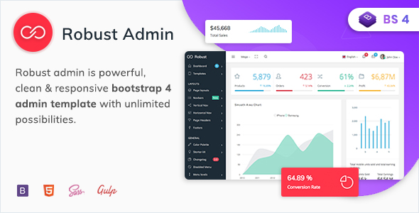 دانلود قالب مدیریتی چند منظوره Robust