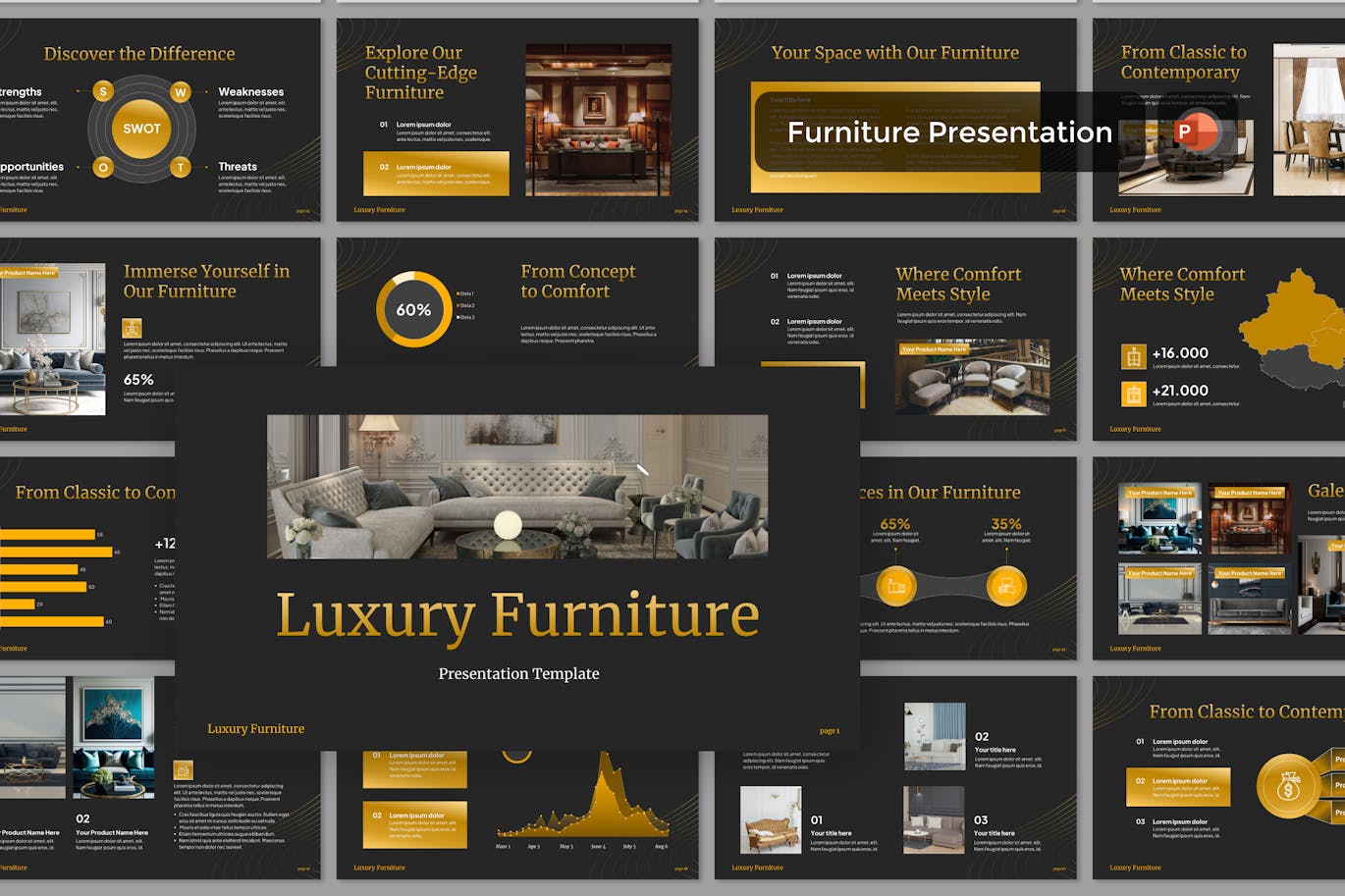 دانلود قالب پاورپوینت Luxury Furniture