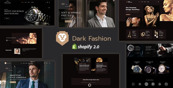دانلود قالب فروشگاهی چند منظوره شاپیفای Dark Fashion