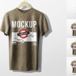 دانلود موکاپ لایه باز Hanging Texture T-Shirt Mockup