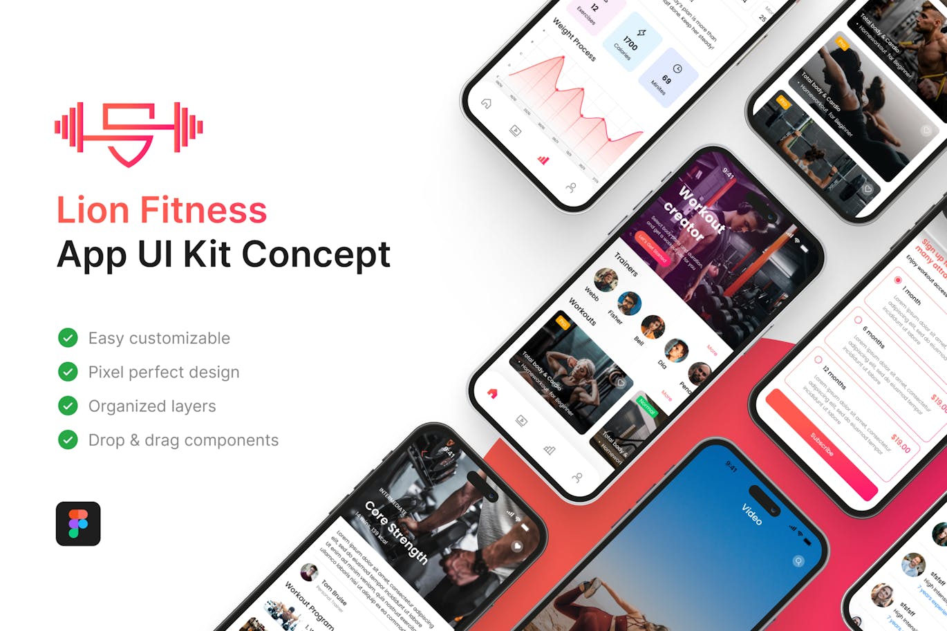 Lion Fitness - Fitness App UI Kit