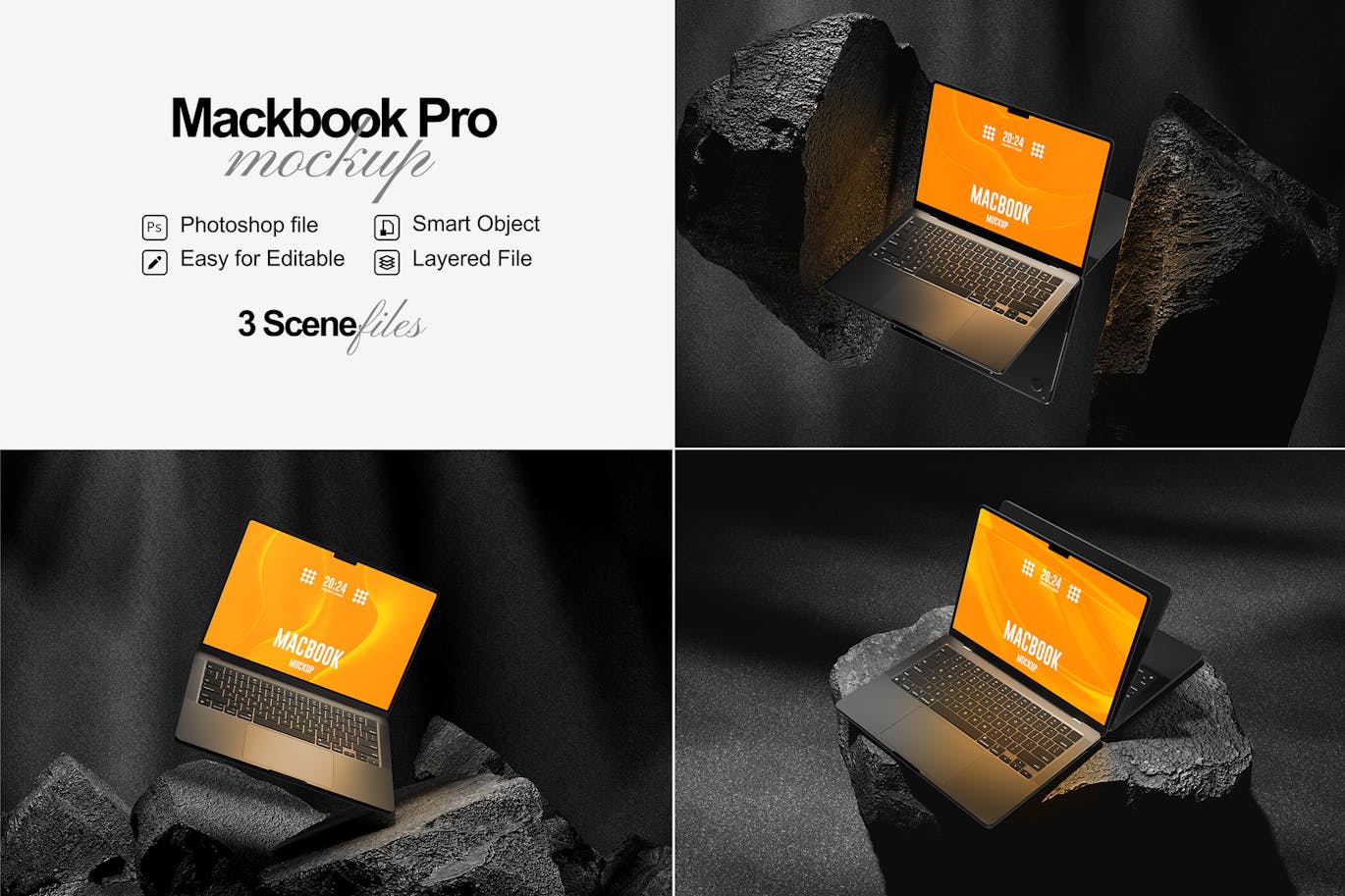 دانلود موکاپ لایه باز Macbook Pro Mockup