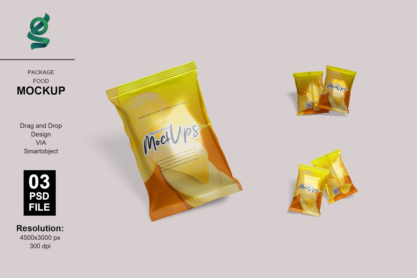 دانلود موکاپ لایه باز Package Food Mockups