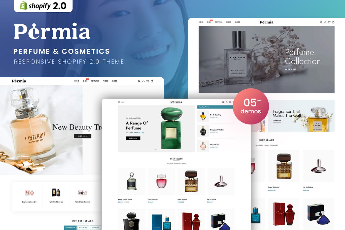 دانلود قالب فروشگاه عطر و ادکلن Permia