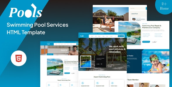 دانلود قالب سایت خدمات استخر Pools