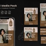 دانلود قالب های آماده پست اینستاگرام پازلی Lifestyle دانلود قالب آماده برای صفحات مجازی Social Media Pack
