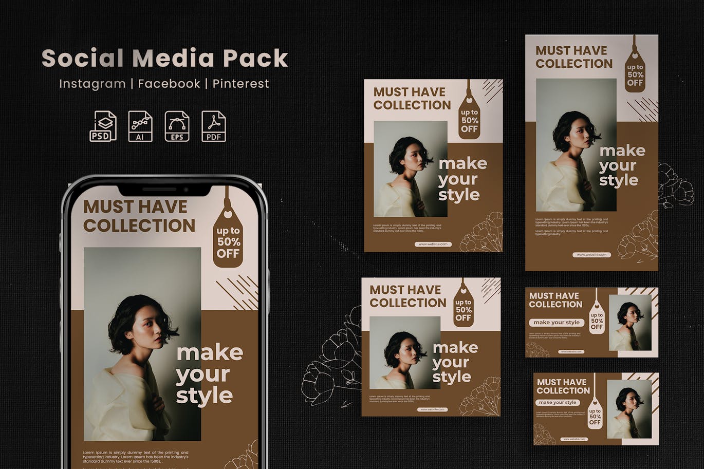 دانلود قالب آماده برای صفحات مجازی Social Media Pack