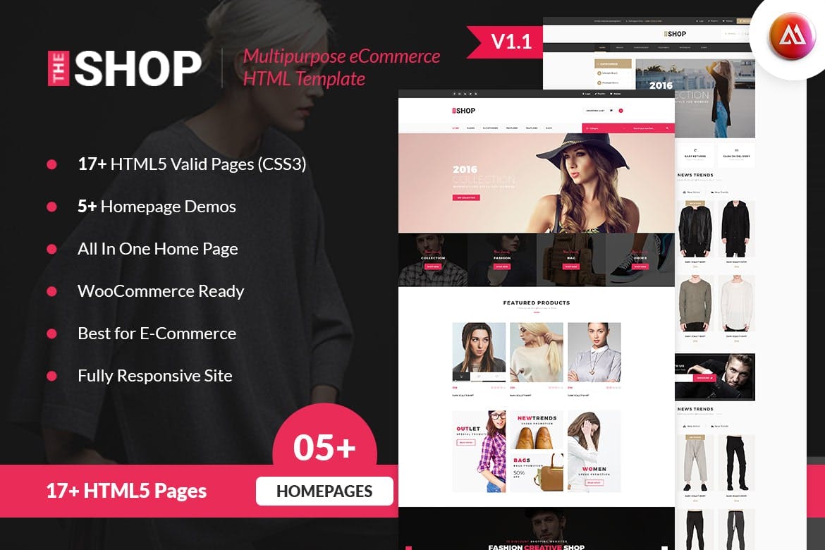 دانلود قالب HTML فروشگاهی و چند منظوره The Shop