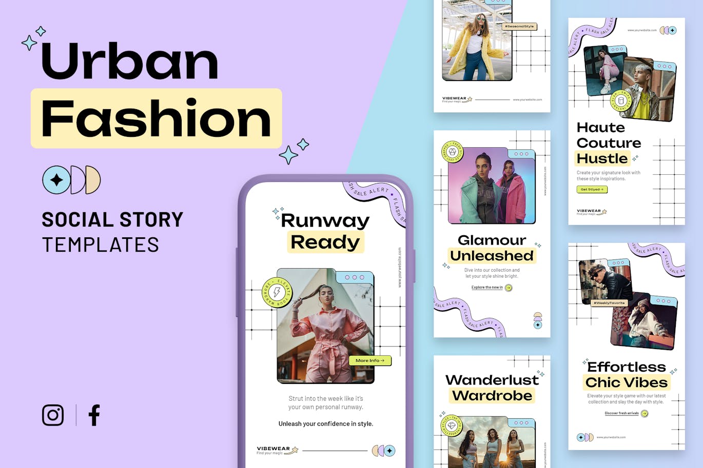 دانلود قالب های آماده استوری اینستاگرام Urban Fashion
