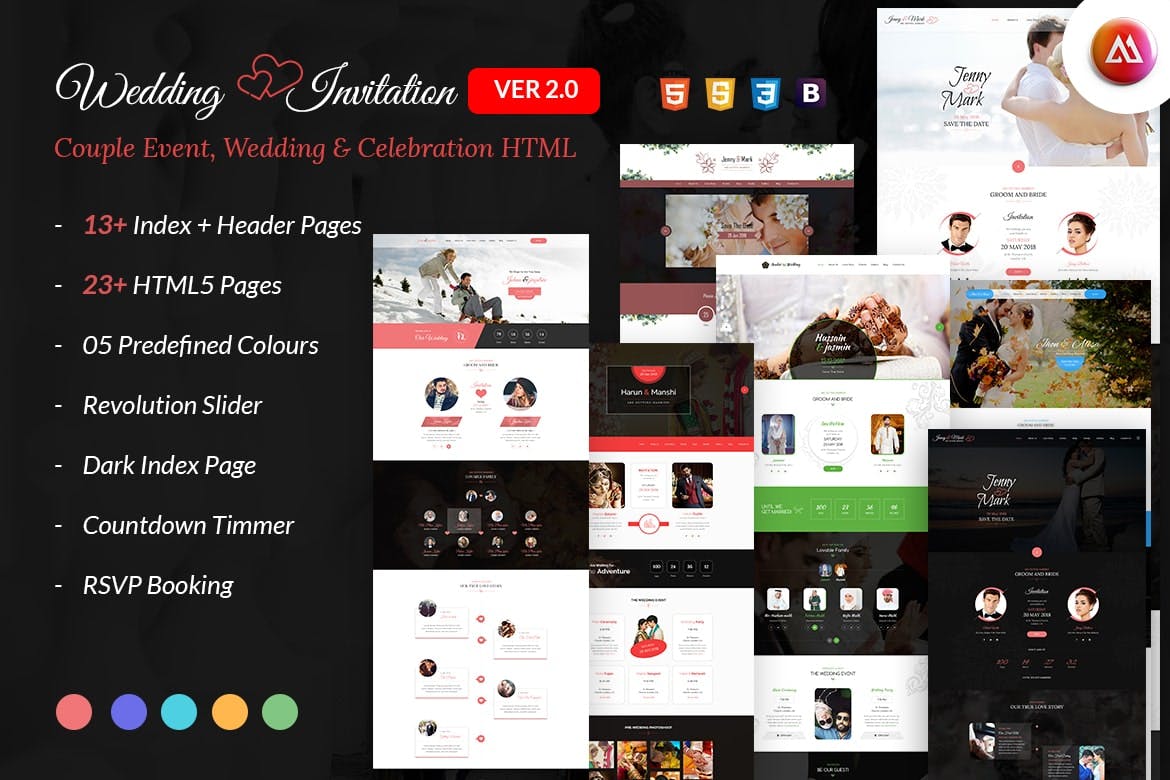 دانلود قالب سایت Wedding Event